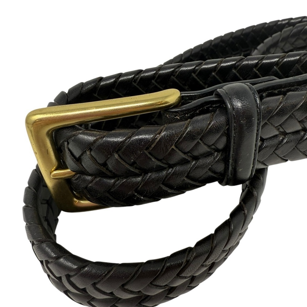 Brighton Size 36 Dark Brown Braided Woven Leather Belt 98063